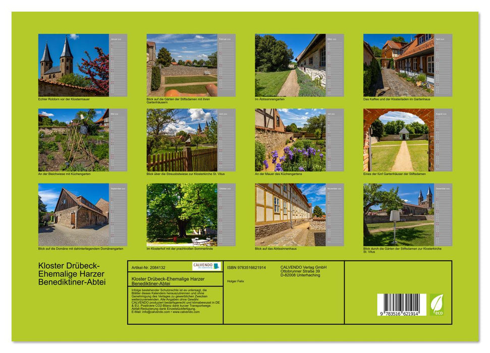 Kloster Drübeck-Ehemalige Harzer Benediktiner-Abtei (CALVENDO Premium Wandkalender 2026)