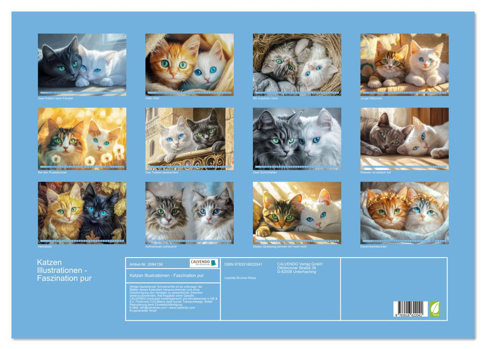 Katzen Illustrationen - Faszination pur (CALVENDO Wandkalender 2026)