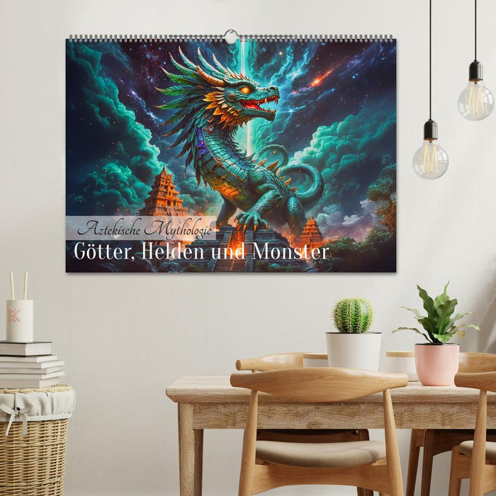 Aztekische Mythologie - Götter, Helden und Monster (CALVENDO Wandkalender 2026)