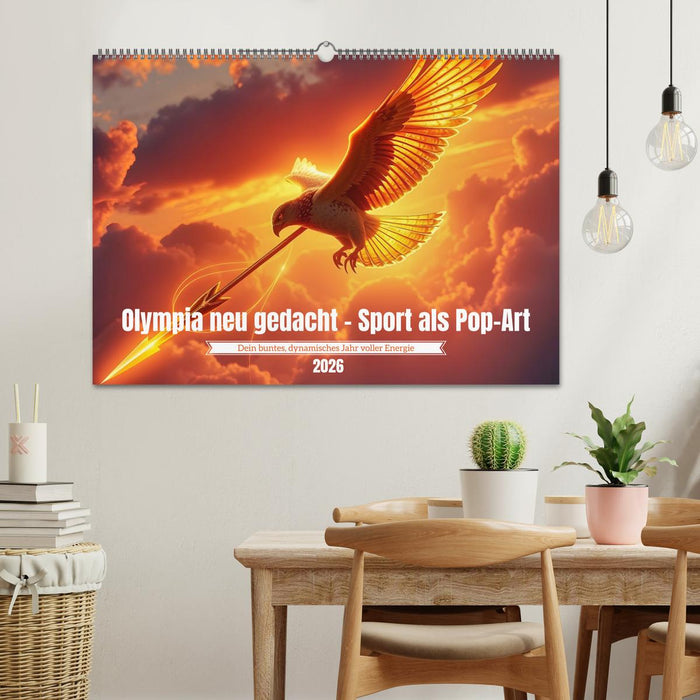 Olympia neu gedacht - Sport als Pop-Art (CALVENDO Wandkalender 2026)