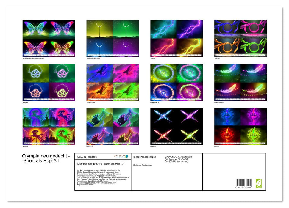 Olympia neu gedacht - Sport als Pop-Art (CALVENDO Wandkalender 2026)