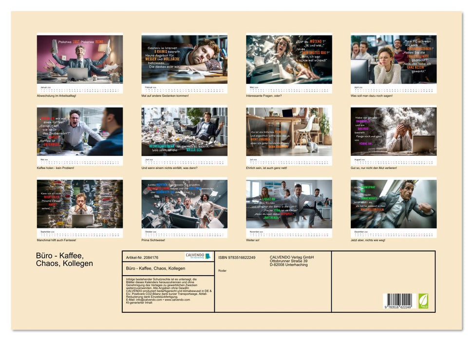 Büro - Kaffee, Chaos, Kollegen (CALVENDO Wandkalender 2026)