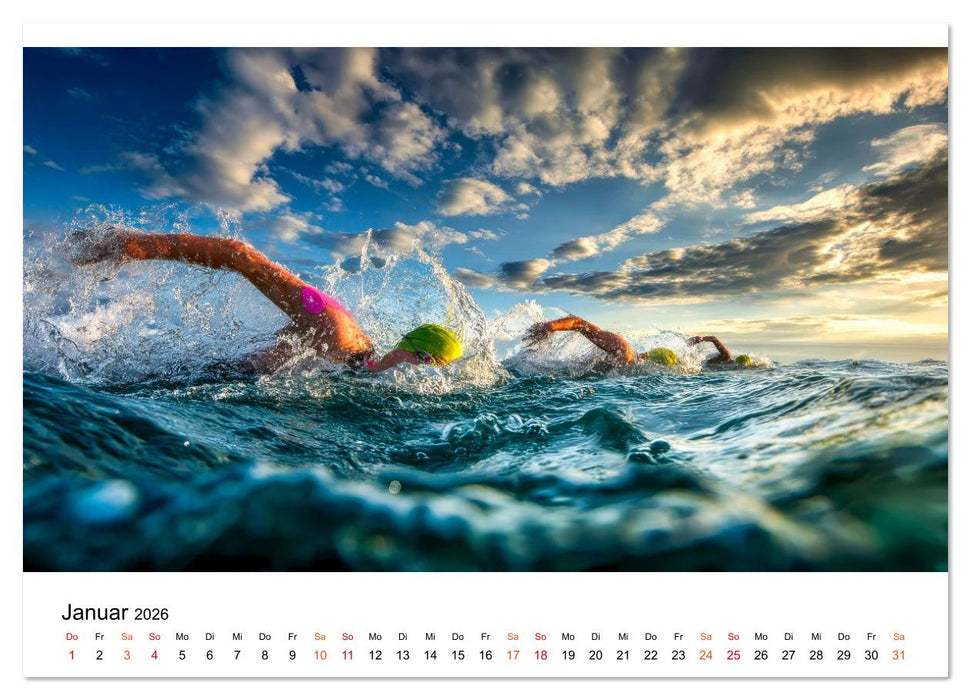 Triathlon - Grenzen verschieben (CALVENDO Wandkalender 2026)