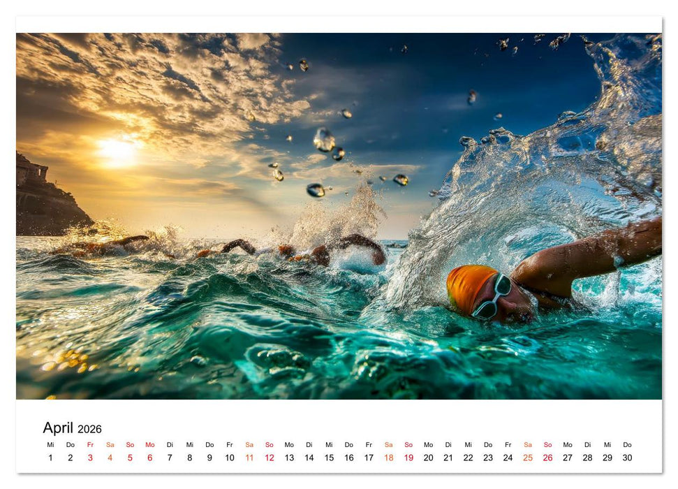 Triathlon - Grenzen verschieben (CALVENDO Wandkalender 2026)