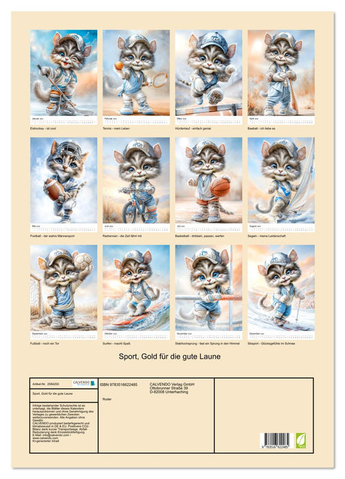 Sport, Gold für die gute Laune (CALVENDO Wandkalender 2026)