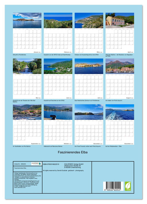 Faszinierendes Elba (CALVENDO Wandkalender 2026)