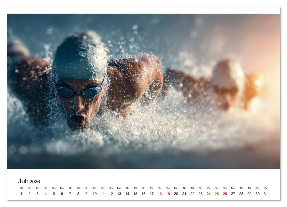 Triathlon - Grenzen verschieben (CALVENDO Premium Wandkalender 2026)
