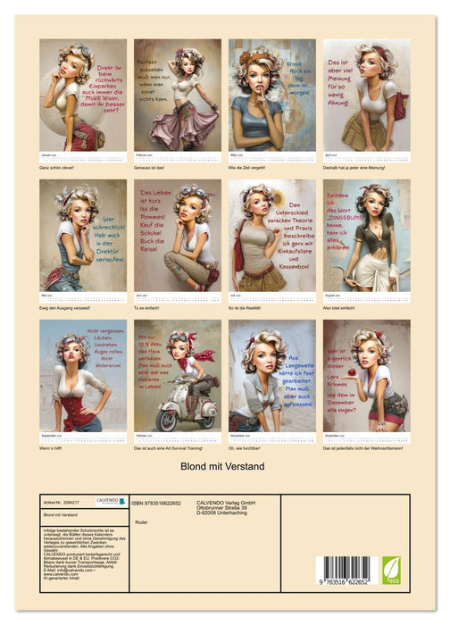 Blond mit Verstand (CALVENDO Premium Wandkalender 2026)