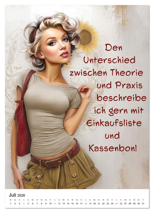 Blond mit Verstand (CALVENDO Premium Wandkalender 2026)