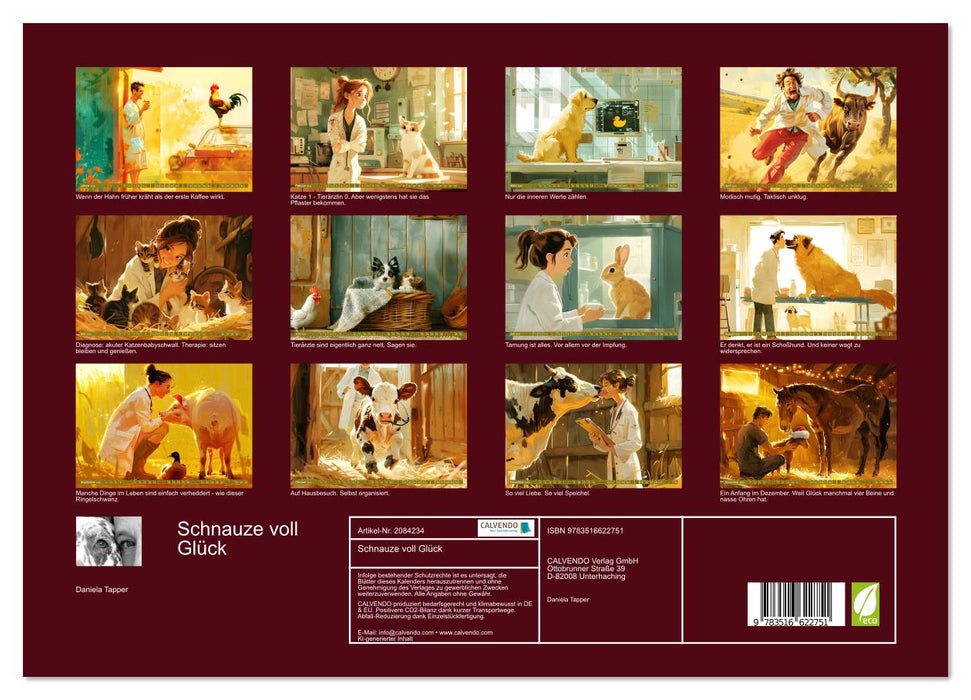 Schnauze voll Glück (CALVENDO Premium Wandkalender 2026)