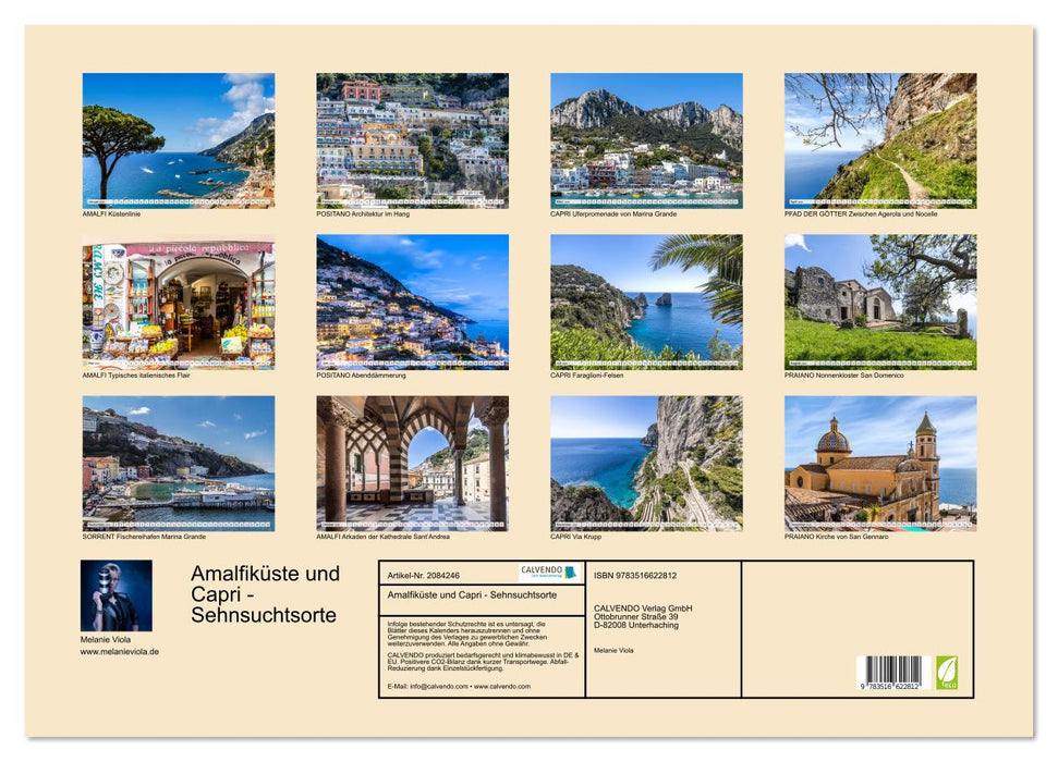 Amalfiküste und Capri - Sehnsuchtsorte (CALVENDO Wandkalender 2026)