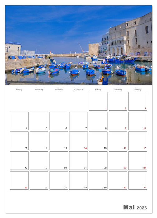 Faszinierendes Apulien (CALVENDO Wandkalender 2026)