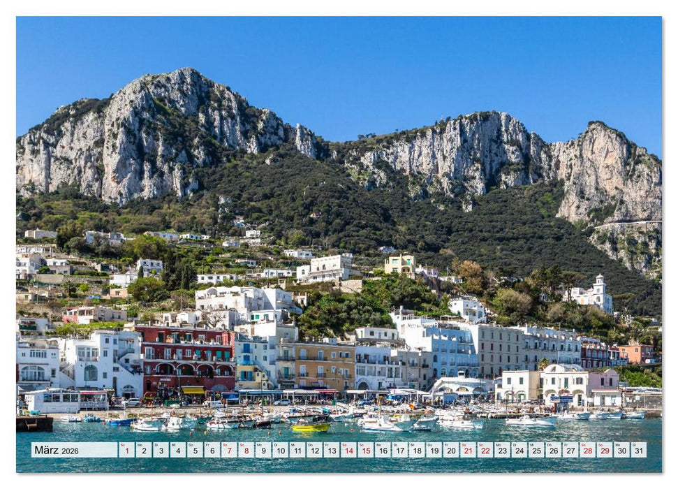 Amalfiküste und Capri - Sehnsuchtsorte (CALVENDO Premium Wandkalender 2026)