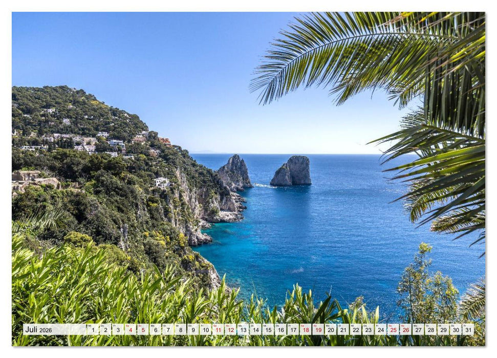 Amalfiküste und Capri - Sehnsuchtsorte (CALVENDO Premium Wandkalender 2026)