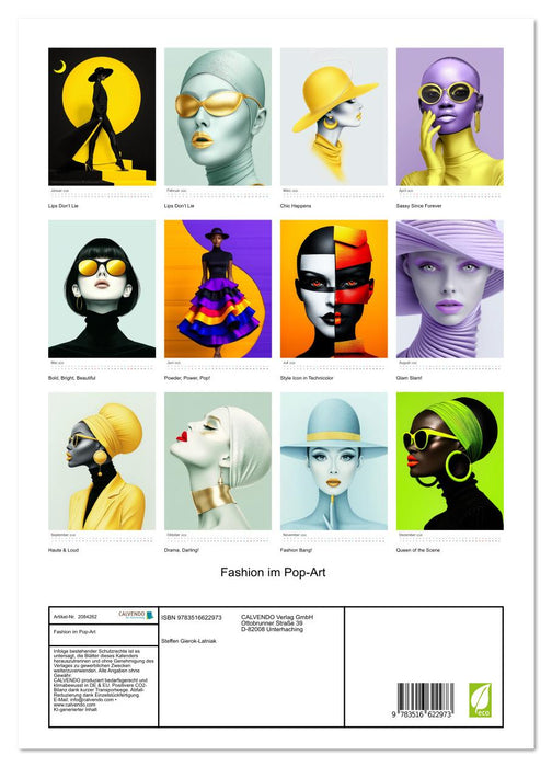 Fashion im Pop-Art (CALVENDO Premium Wandkalender 2026)