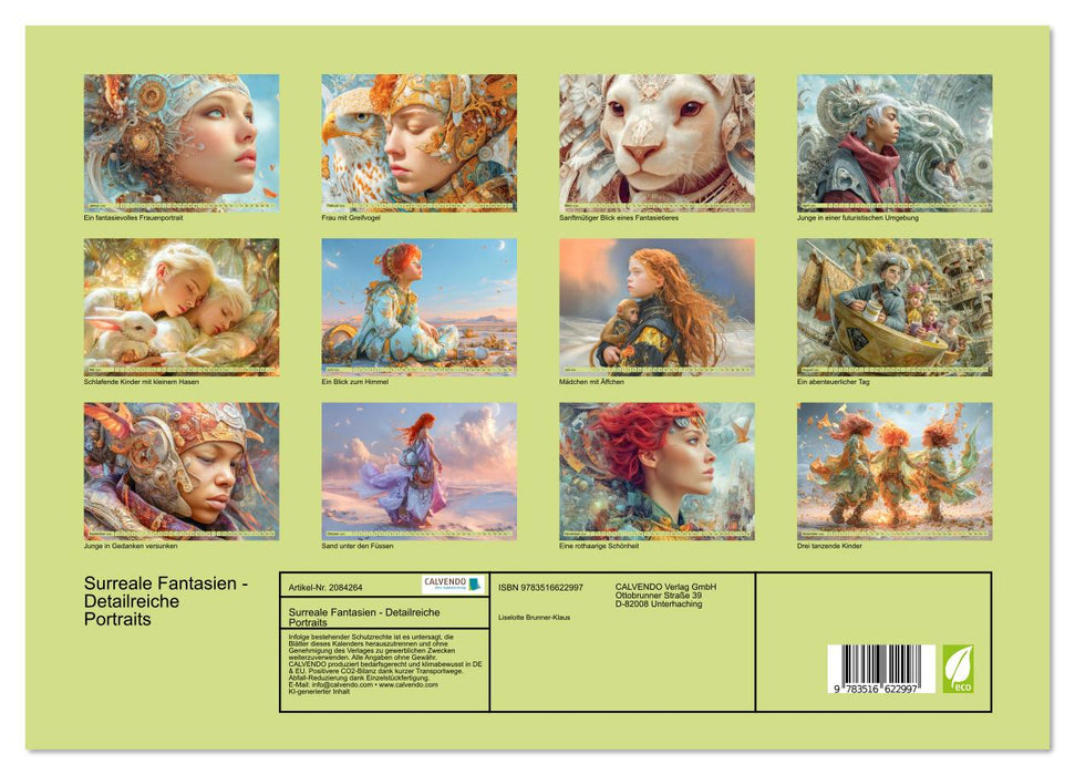 Surreale Fantasien - Detailreiche Portraits (CALVENDO Premium Wandkalender 2026)