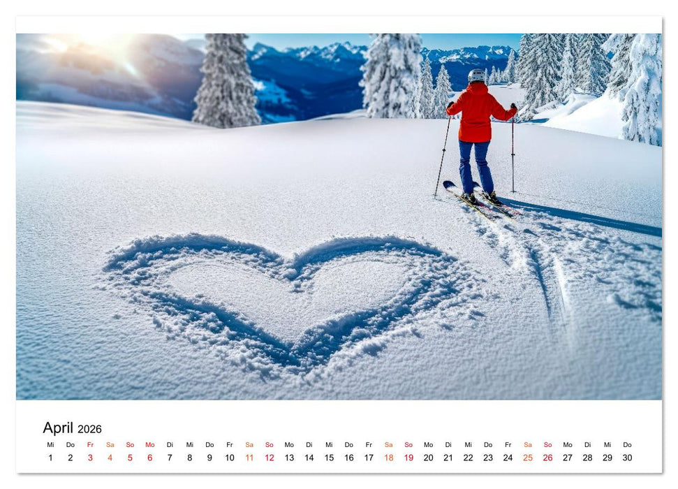 Skifahren - endlich Schnee (CALVENDO Wandkalender 2026)