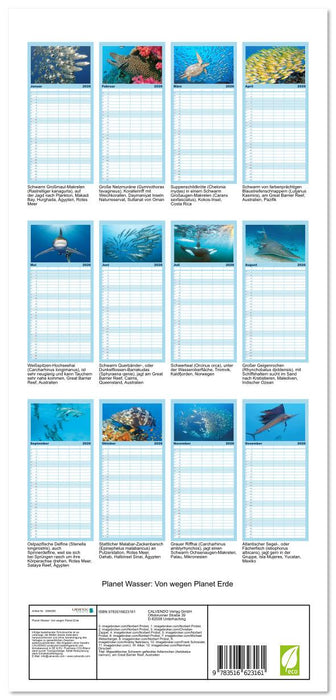 Planet Wasser: Von wegen Planet Erde (CALVENDO Familienplaner 2026)