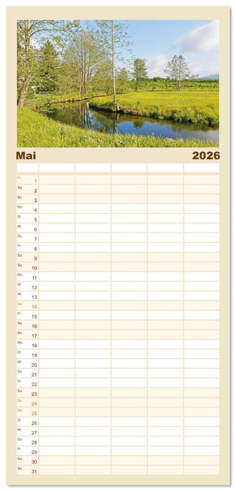 Arber, Rachel und Lusen: Der Hintere Bayerische Wald (CALVENDO Familienplaner 2026)