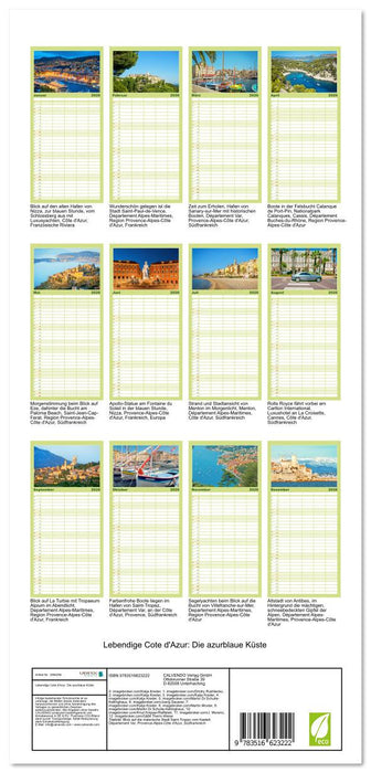 Lebendige Cote d'Azur: Die azurblaue Küste (CALVENDO Familienplaner 2026)