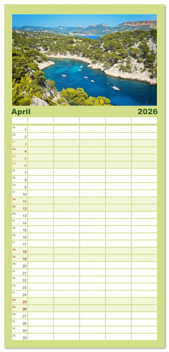 Lebendige Cote d'Azur: Die azurblaue Küste (CALVENDO Familienplaner 2026)