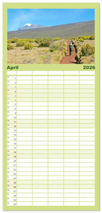 Entdeckungen am Kilimandscharo (CALVENDO Familienplaner 2026)