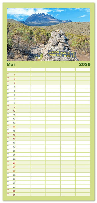 Entdeckungen am Kilimandscharo (CALVENDO Familienplaner 2026)