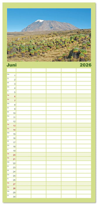 Entdeckungen am Kilimandscharo (CALVENDO Familienplaner 2026)