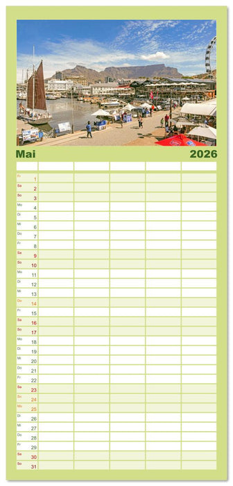 Kapstadt: Leben unterm Tafelberg (CALVENDO Familienplaner 2026)