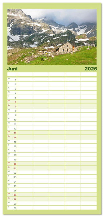 Wunderbares Tessin: Mediterranes Klima und italienisches Flair (CALVENDO Familienplaner 2026)