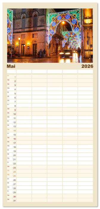 Schönes Sizilien: die Sonneninsel Italiens (CALVENDO Familienplaner 2026)