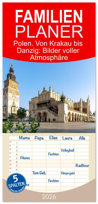 Polen. Von Krakau bis Danzig: Bilder voller Atmosphäre (CALVENDO Familienplaner 2026)