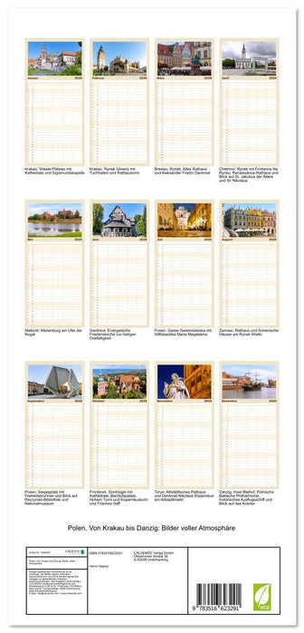 Polen. Von Krakau bis Danzig: Bilder voller Atmosphäre (CALVENDO Familienplaner 2026)