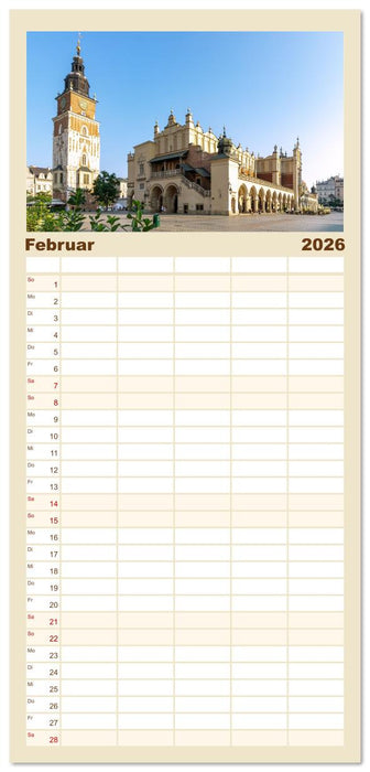 Polen. Von Krakau bis Danzig: Bilder voller Atmosphäre (CALVENDO Familienplaner 2026)