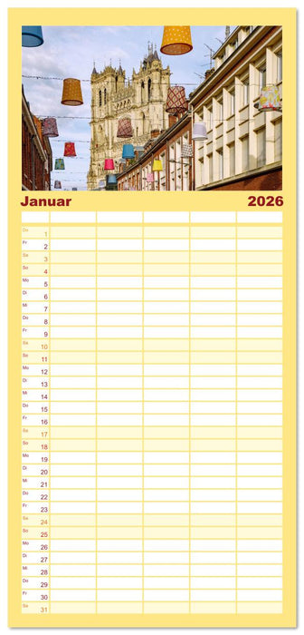 Amiens. Die leise Schönheit Nordfrankreichs (CALVENDO Familienplaner 2026)