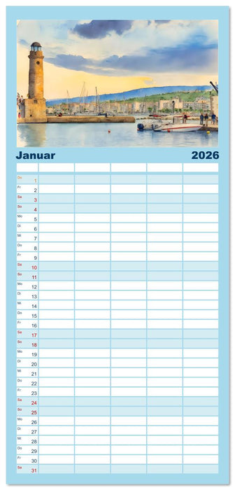 Kretische Impressionen (CALVENDO Familienplaner 2026)