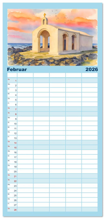 Kretische Impressionen (CALVENDO Familienplaner 2026)