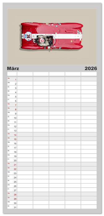 Two-Seater Racing Cars 1950-1960 (CALVENDO Familienplaner 2026)