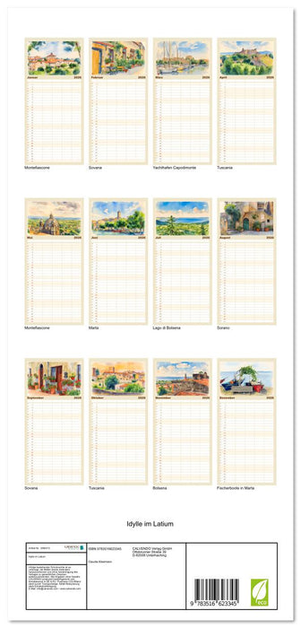 Idylle im Latium (CALVENDO Familienplaner 2026)