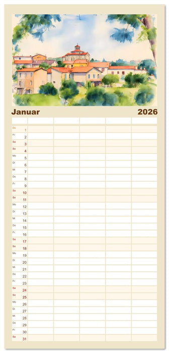 Idylle im Latium (CALVENDO Familienplaner 2026)