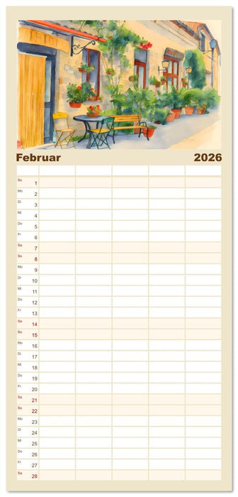 Idylle im Latium (CALVENDO Familienplaner 2026)