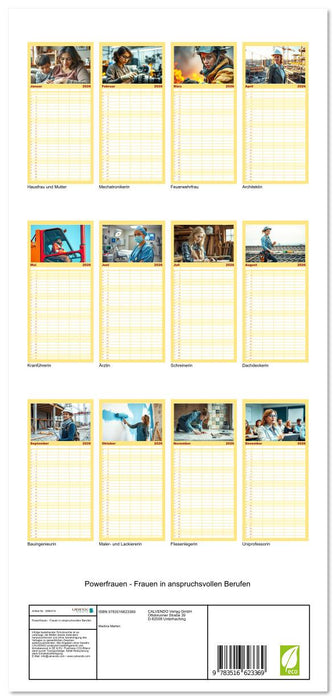 Powerfrauen - Frauen in anspruchsvollen Berufen (CALVENDO Familienplaner 2026)
