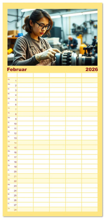 Powerfrauen - Frauen in anspruchsvollen Berufen (CALVENDO Familienplaner 2026)