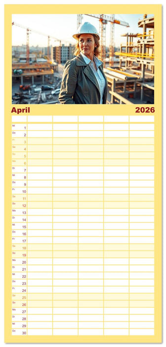 Powerfrauen - Frauen in anspruchsvollen Berufen (CALVENDO Familienplaner 2026)