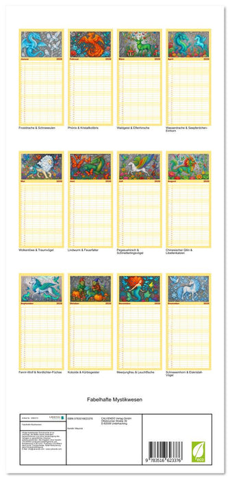 Fabelhafte Mystikwesen (CALVENDO Familienplaner 2026)