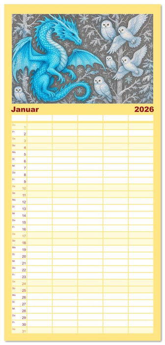 Fabelhafte Mystikwesen (CALVENDO Familienplaner 2026)