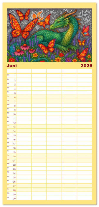 Fabelhafte Mystikwesen (CALVENDO Familienplaner 2026)