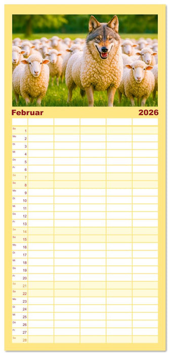 Tierische Redewendungen - Ein Kalender voller Sprüche und Sprachbilder (CALVENDO Familienplaner 2026)