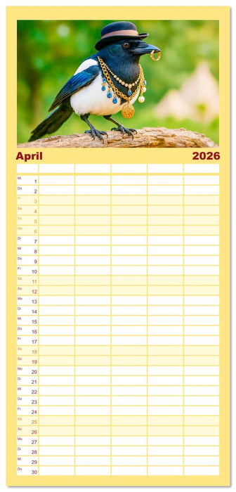 Tierische Redewendungen - Ein Kalender voller Sprüche und Sprachbilder (CALVENDO Familienplaner 2026)