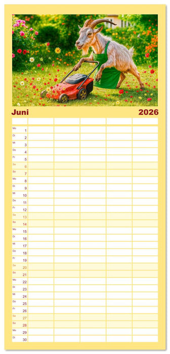 Tierische Redewendungen - Ein Kalender voller Sprüche und Sprachbilder (CALVENDO Familienplaner 2026)